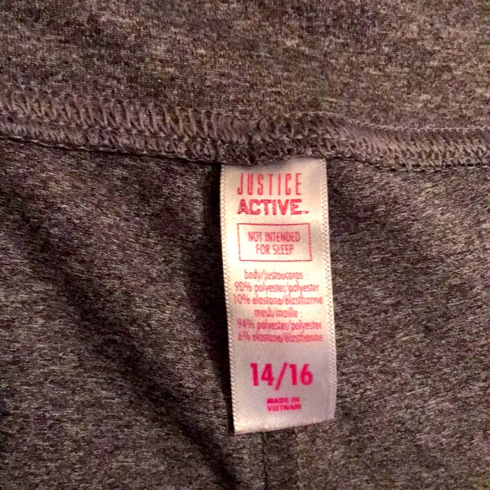 Justice girls leggings size 14/16